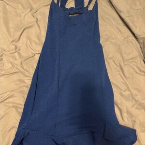 Elegant Blue Sleeveless Dress
